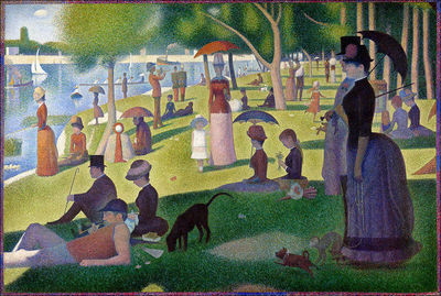 8cm 2xAufkleber Sticker Decal Laptop Seurat A Sunday Afternoon Fine Art F2884