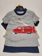 Carter's Kids' 3-piece Playwear Set, Fire Truck Boys Toddler 