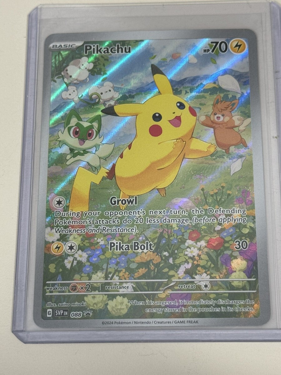 Pikachu - SVP 88 - Paldea Adventure Chest - Black Star Promo Card Pikachu - SVP 88 - Paldea Adventure Chest - Black Star Promo Card