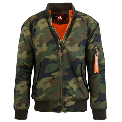 Men's Bomber Heavyweight Flight Jacket & Arm Pocket ( Size S