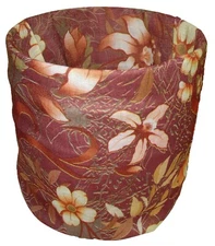 Multi Function Headwear Balaclava Beanie Cap Scarf Mask Brown Autumn Flowers