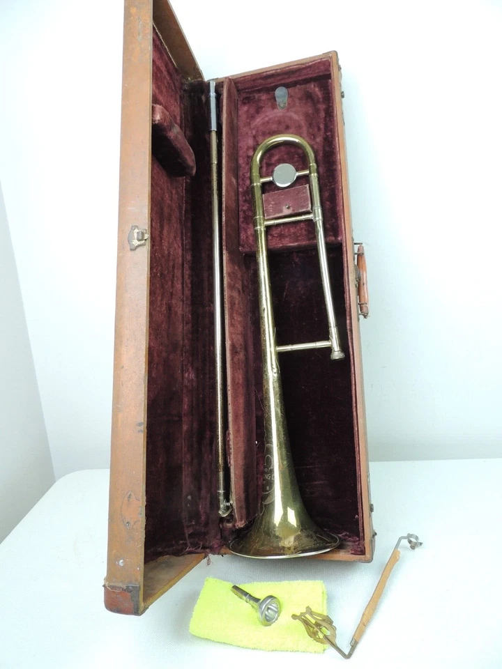 Trombón EK Blessing 1956🎵Bb tenor estándar restaurado estuche y MP SN 72265 Foto 4 de 4