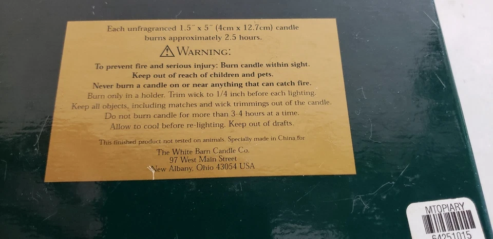 Set 3 NEW White Barn Candle Topiary Candle Trio Christmas Celebrate the Season - Image 4 of 4