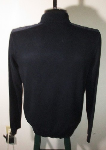 Men's MICHAEL KORS Blue Long Sleeve 1/2 Zip Sweater Size L - Picture 6 of 7
