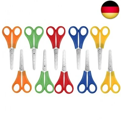 YOOSSO 10 Stück Kinderschere, Schere Schule Papierschere Klein Büroschere mit Skala B