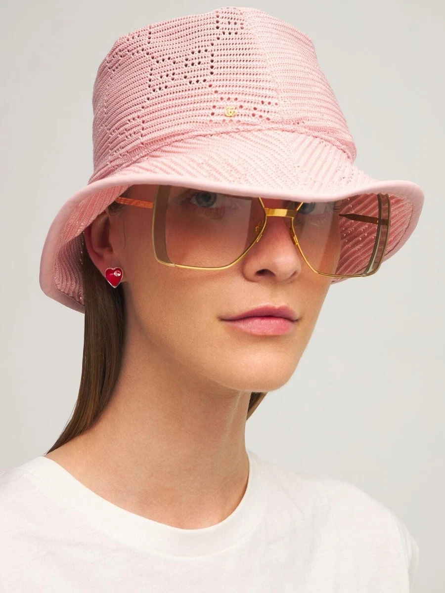 GG canvas bucket hat in pink