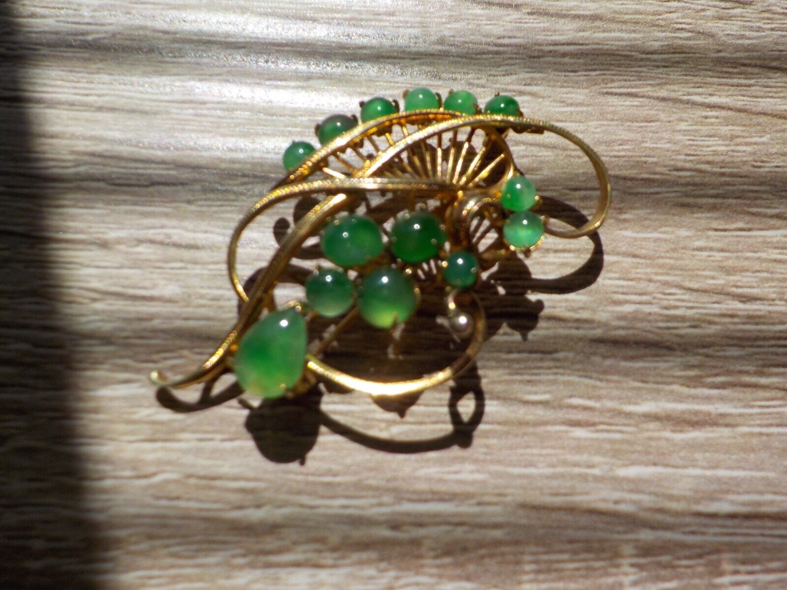 14K ACID TESTED CRYSOPRAISE PIN. BEAUTIFUL PIN - - image 3