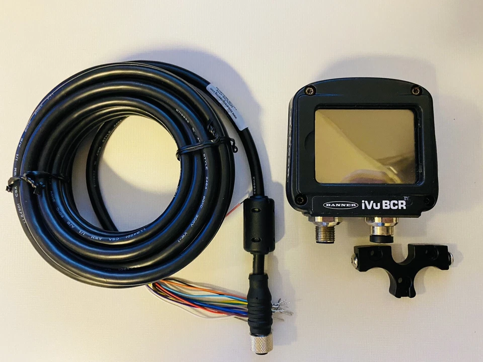 BANNER  iVu BCR -  IVUTBNR08- Grayscale /With Power Cable And Mounting Bracket - Image 2 of 4