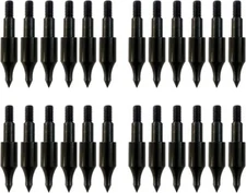 24 Pcs Steel 100 Grain Archery Arrow Field Points Field Tips - Practice Target &