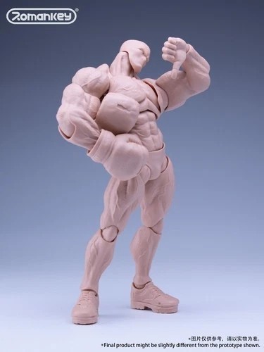 Romankey UMS003 1:12 Male Muscular Pale Skin Man Action Figure Doll Body Model - Picture 2 of 9