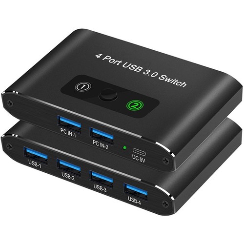 4-Port USB 3.0 Switcher 2 in 4 Out KVM USB KVM Switcher Drucker-Sharer fü4932 - Bild 3 von 6