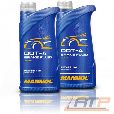 MANNOL 2x 1 L BRAKE FLUID DOT4 BREMSFLÜSSIGKEIT KUPPLUNGSFLÜSSIGKEIT SYNTETISCH 