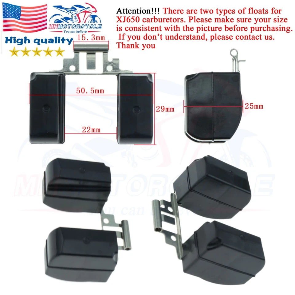 4PCS Ultimate Carburetor Rebuild Repair Kit XJ650 with Floats intake manifold Foto 3 de 4