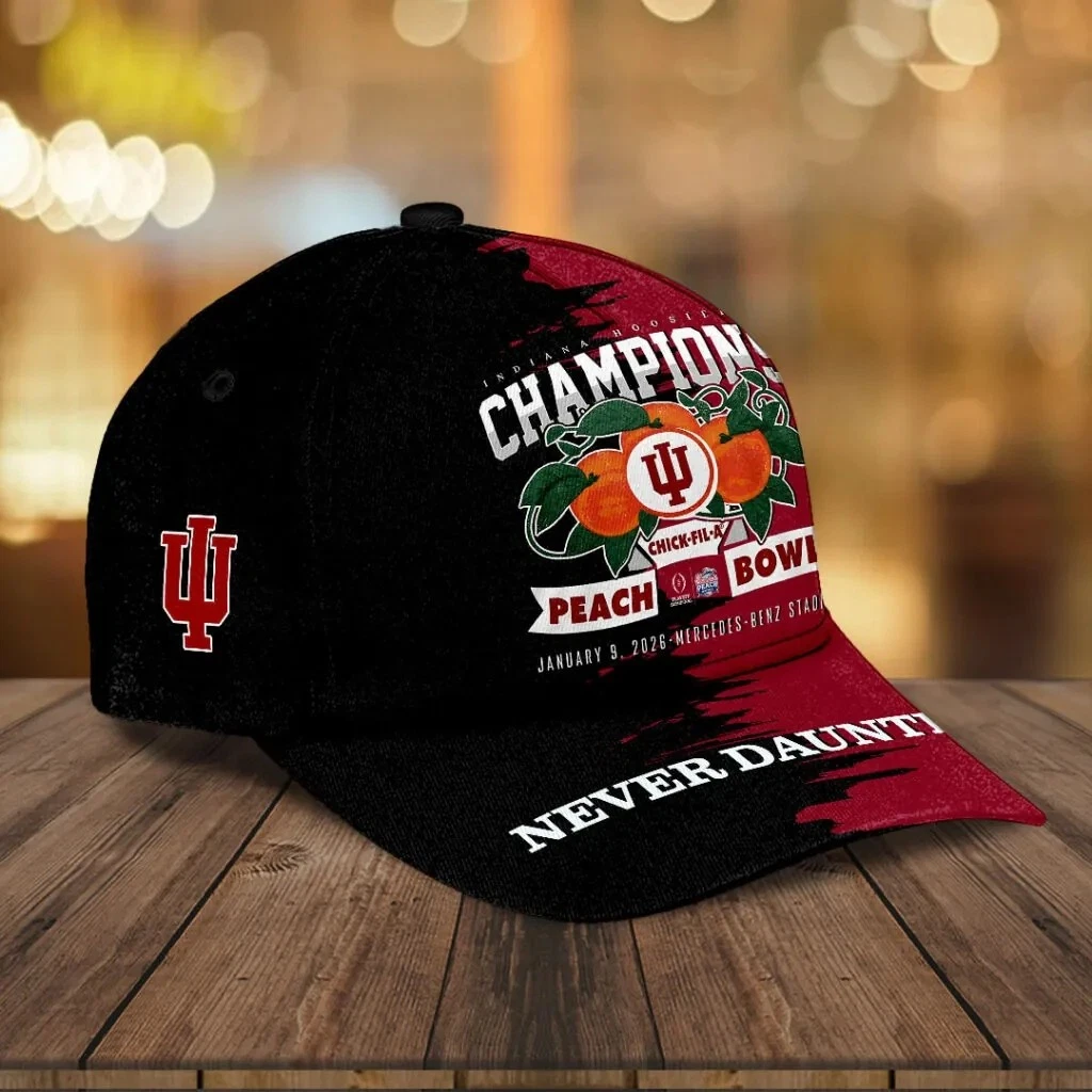 Hoosiers Football 2026 Peach Bowl Champions Baseball Cap