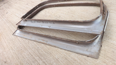 1938 Chevy 4dr Sedan REAR DOOR WINDOW GARNISH MOLDINGS Original GM