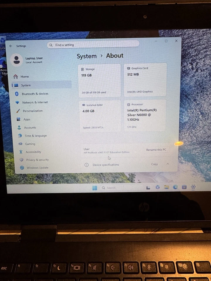 Notebook HP ProBook x360 11 G7 Preto 4GB+128GB Armazenamento Edição Educacional - Imagem 4 de 4