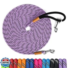 lynxking Long Dog Leash Reflective 15ft 30ft 50ft Check Cord Training Lead Pa