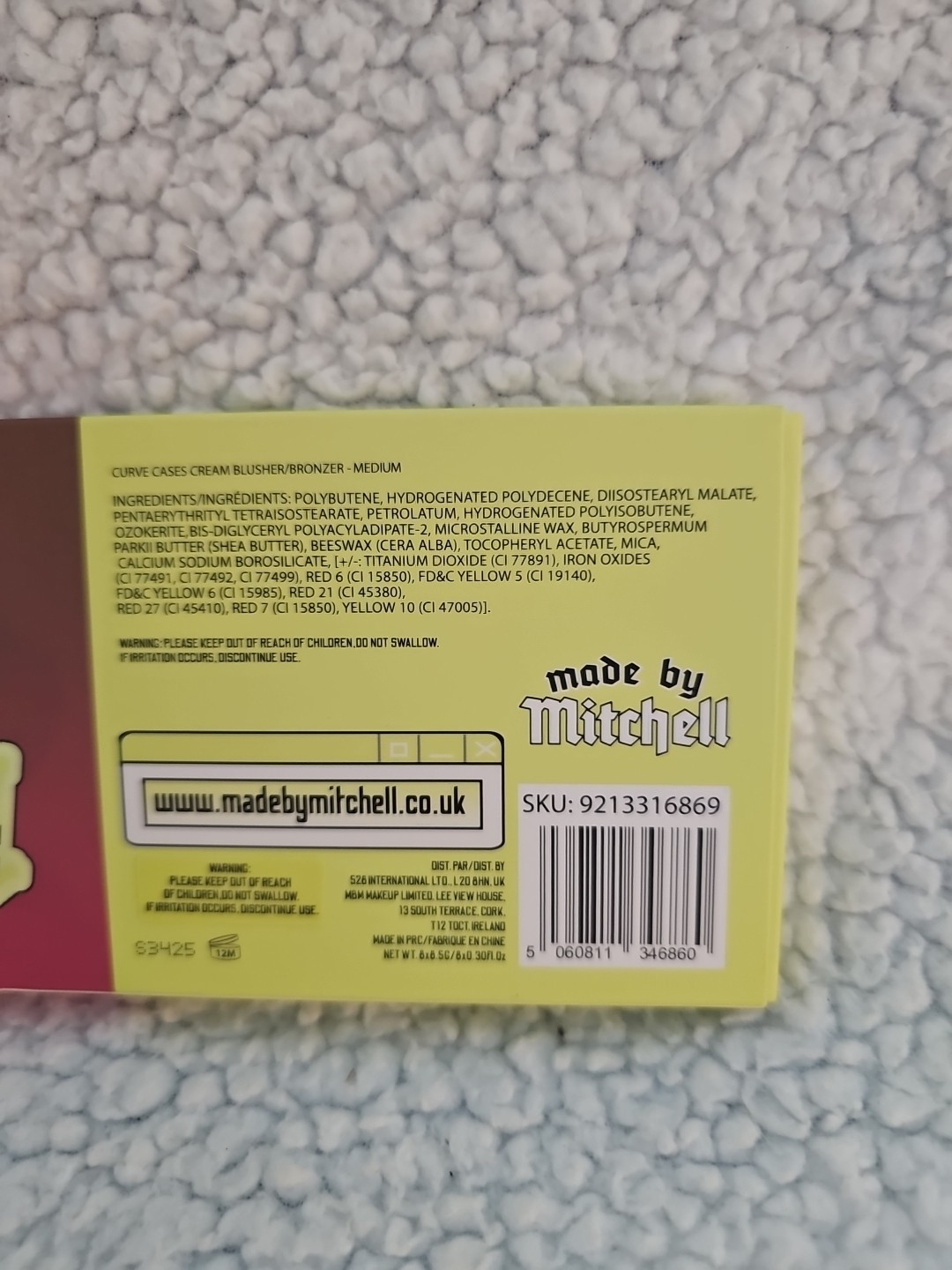 Made by Mitchell Curve Case Cream Blusher Bronzer Lighter Palette New Genuine