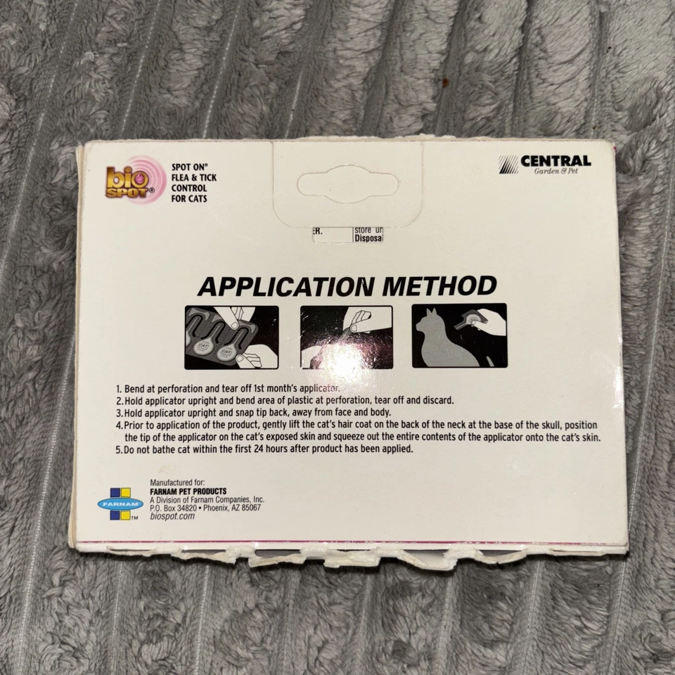 Bio Spot On Flea & Tick Drop 适用于 5 磅以下的猫 6 个月供应 全新 — 第 4/4 张图片