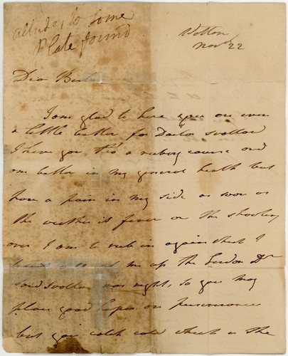 1816 LETTER WOTTON WATTON to BANGOR WALES re SILVER BRANCHES + DOGS SOLD + COIN - Picture 7 of 7