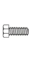 1/4-20 x 1/2" Hex Head Cap Screw Unslotted Polypropylene Fastener PS58001FT