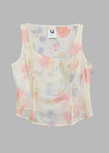 Versus Versace Vintage Floral Watercolour Embroidered Corset Top | IT 46 | M