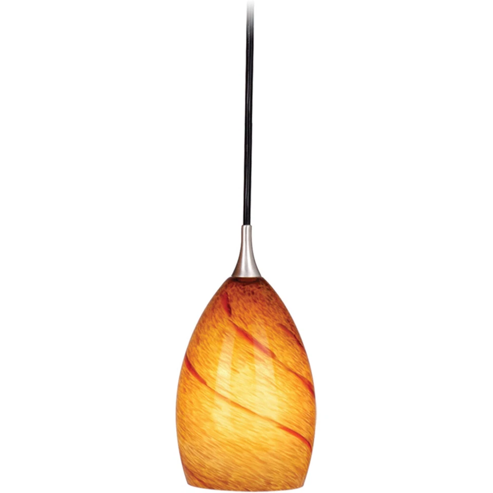 Vaxcel Lighting PD30119SN Satin Nickel 1-Light Mini/Monorail Pendant w/Canopy - Image 2 of 4