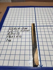 Black and White Ebony  Wood turning  blank  1 3/4 "x 1 "x  12 " EBW51