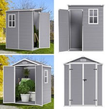Outside Plastic Shed Garden Storage Shed Pent Sloped House Tool Shed 8 ft x 4 ft