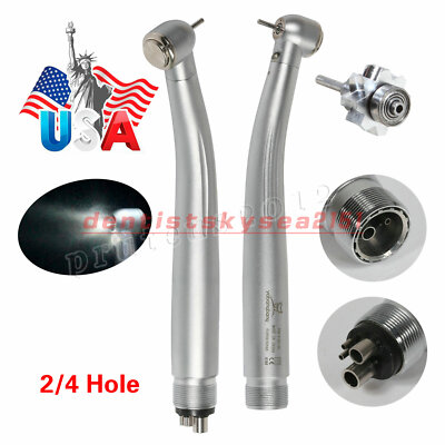 Dental LED Fiber Optic High-Speed Handpiece - 4 Hole, Autoclavable, 250,000-350,000 RPM 10 thumbnail image