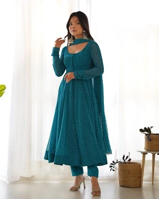 Salwar Party Kameez Konfektions- Anzug Indisch Bollywood Wear Designer Hochzeit - Bild 1 von 4