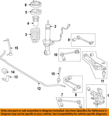 FORD OEM 18-23 Expedition Rear Suspension Struts Components-Strut