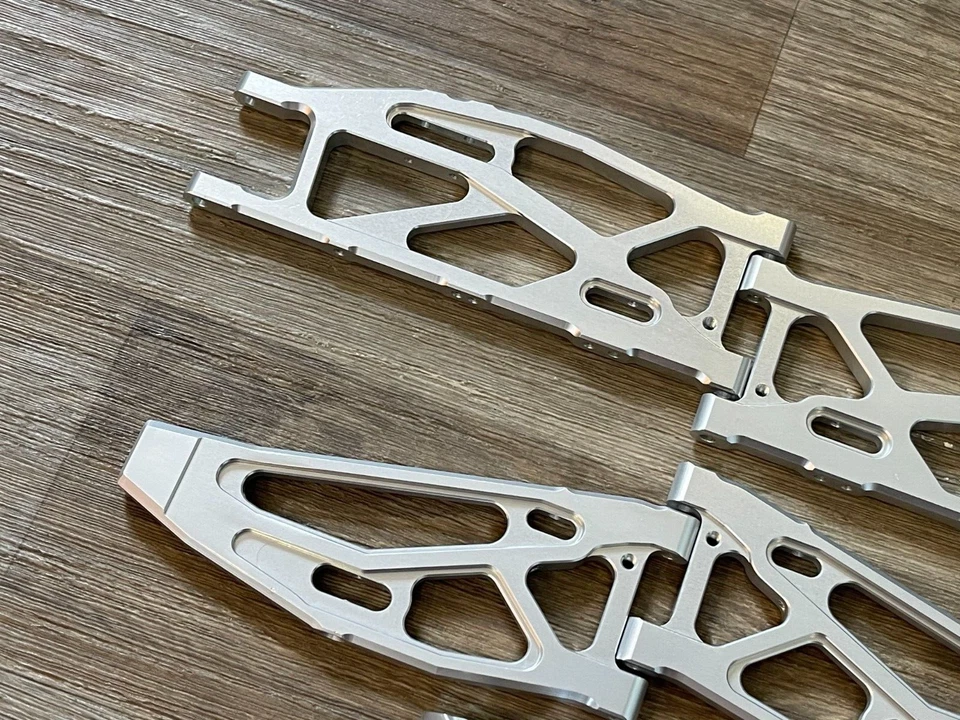 Arrma 1/8 Kraton 6s BXL Aluminum Front and Rear Suspension A- Arm Silver - Image 4 of 4