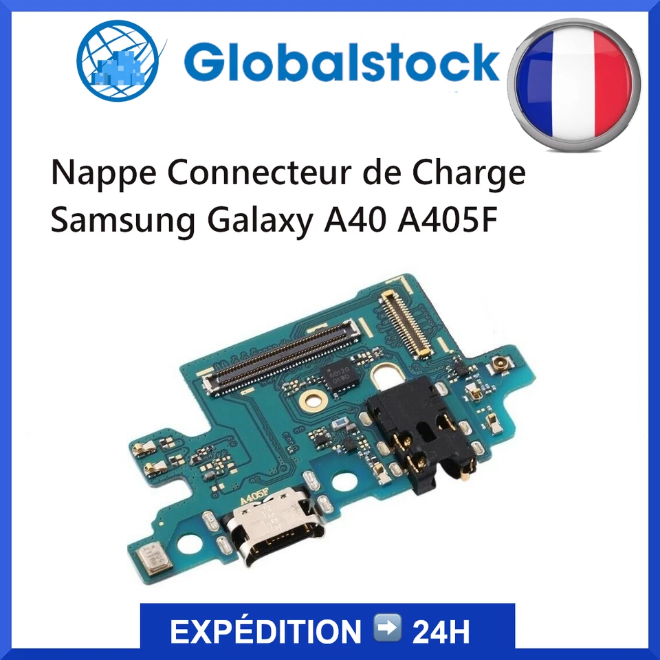 GLOBALSTOCK Nappe Connecteur de Charge Alimentation USB Micro Jack pour Samsung Galaxy A40 A