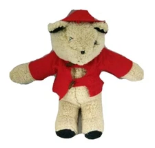 PADDINGTON BEAR - VINTAGE 18" PLUSH STUFFED ANIMAL Red Jacket Unbranded
