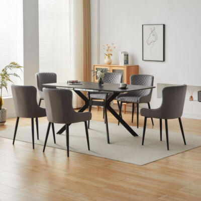 Piece Industrial Style Dining Set Extending Table and Chairs