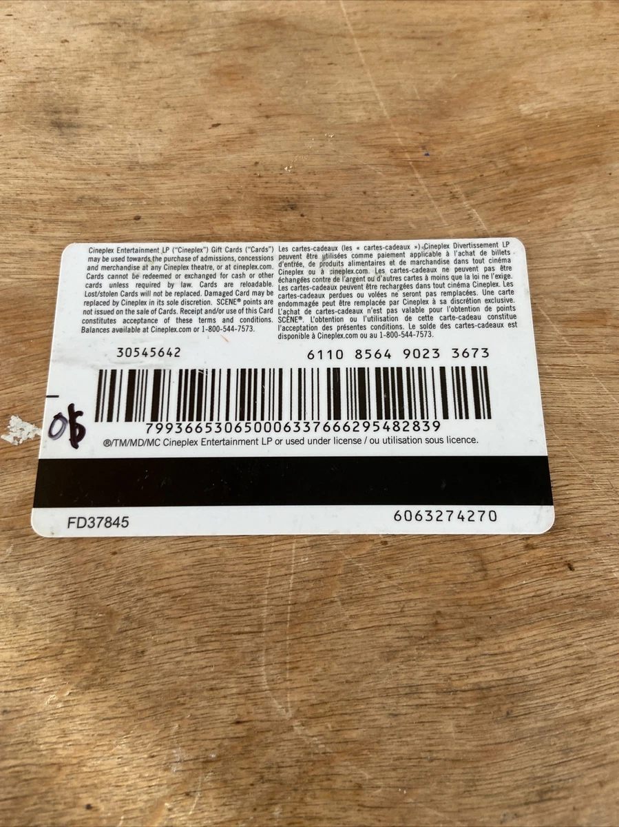 Cineplex gift card deals