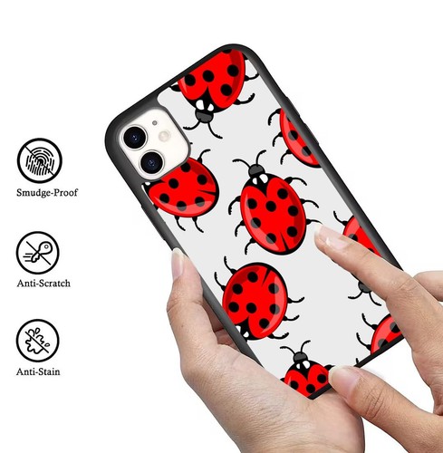 For iPhone SE XS XR Max 5 6 7 8 Plus Anti scratch Cover small beetles Ladybugs - Picture 15 of 25