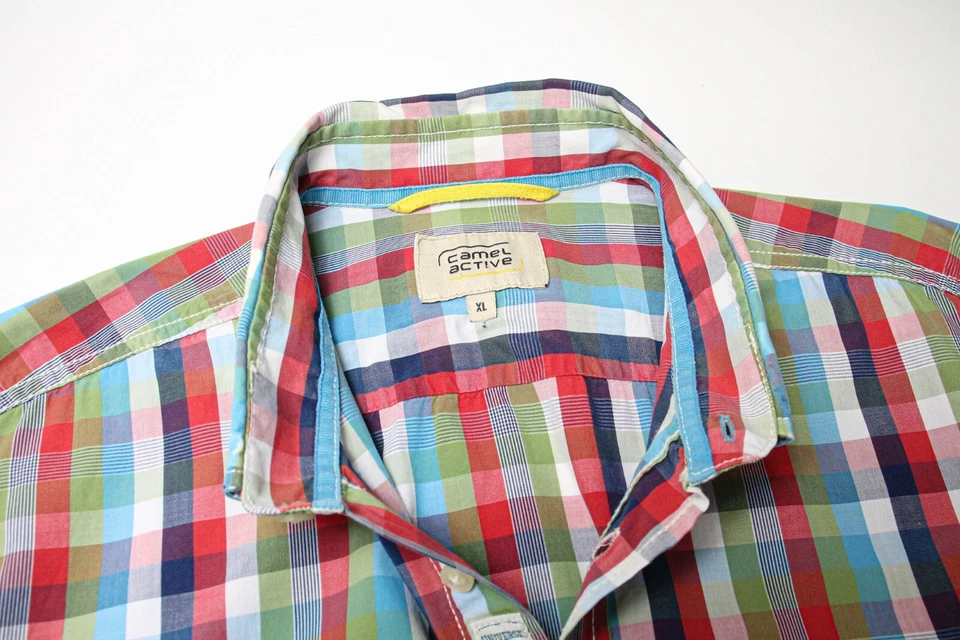 CAMEL ACTIVE Camisa Para Hombre XL Multicolor A Cuadros Con Cuello Botón Logo - Imagen 4 de 4