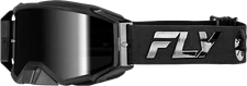 FLY RACING Zone Pro Goggle Black/Black W/ Black Mirror/Smoke Lens 37-5192