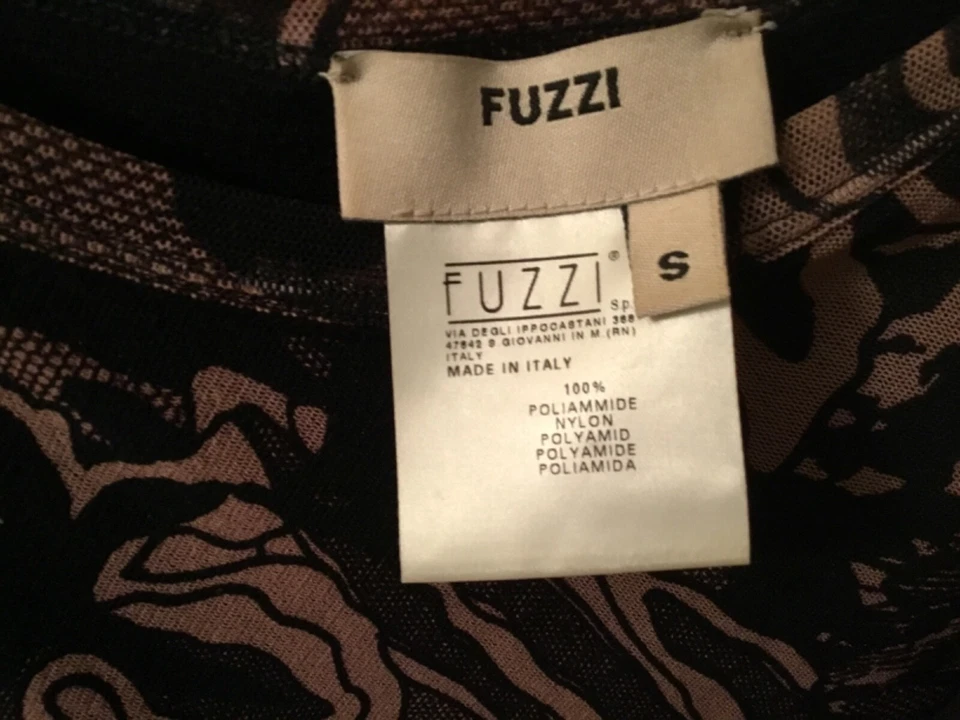 Fuzzi Italia RARO Agotado Rosa Negro Acanalado Tul Malla Top y Falda Vestido Midi Pequeño Foto 3 de 4