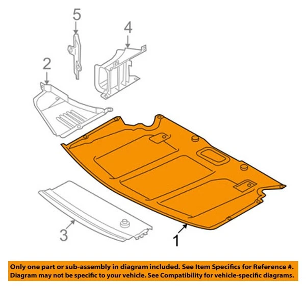 For 04-07 5-Series Engine Splash Shield Under Cover Center Undercar Deflector Foto 4 de 4