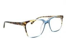 CLEARVISION CVO W912 Women's Blue Crystal Tortoise Square Eyeglasses 52-17 140