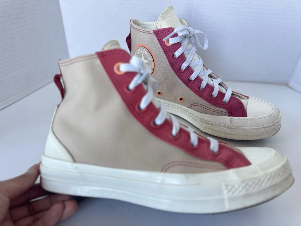Converse All-Star Chuck 70 Hi Colorblock Rhubarb Pie Sneaker Shoes Size 7.5 - Image 2 of 4