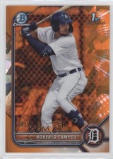 2022 Bowman Sapphire Edition Chrome Prospects Orange 19/50 Roberto Campos 09uv