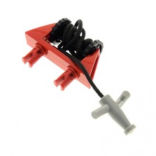 1x Lego Winch 1x4x2 Red Hose Nozzle Light Grey T-Handle Fire Engine 30636c02