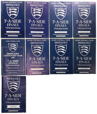 Nine x Middlesex Twickenham Rugby 7s 7-A-Side Programmes 1970s 1980s