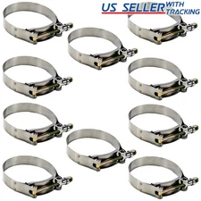 10 x 3" Premium Stainless Steel T-Bolt Clamp Piping Silicone Turbo Intercooler