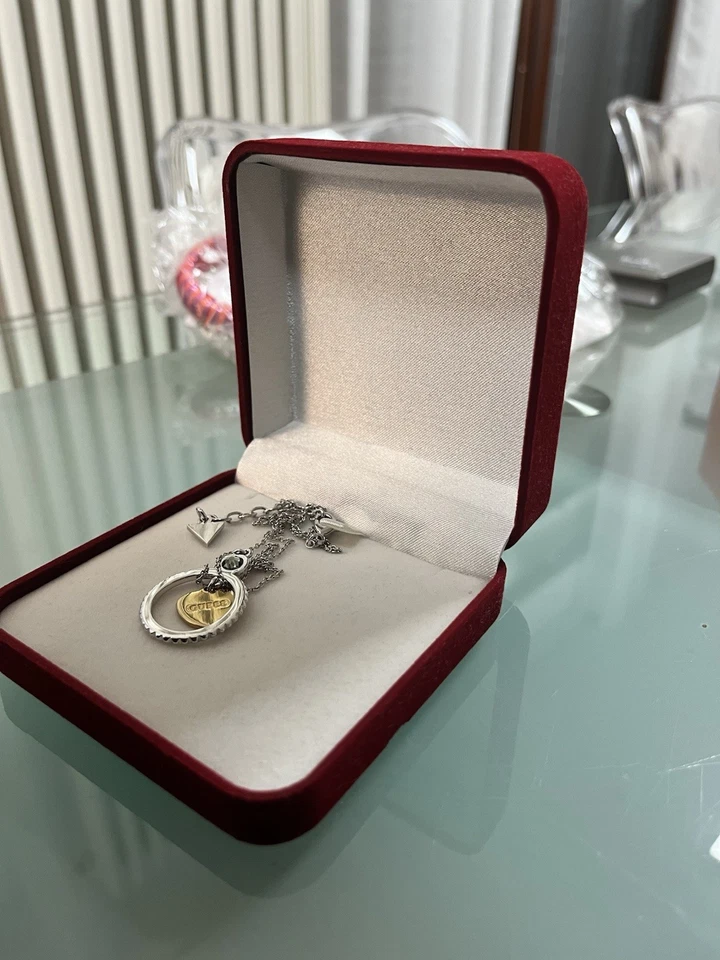 GUESS Halskette mit einem Herz-Anhänger in Bicolor, Silber & Goldfarben, 39/35cm - Bild 2 von 4