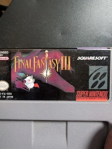 Final Fantasy III SNES - Squaresoft - NTSC-U/C -  Authentic Cartridge (2-copies)